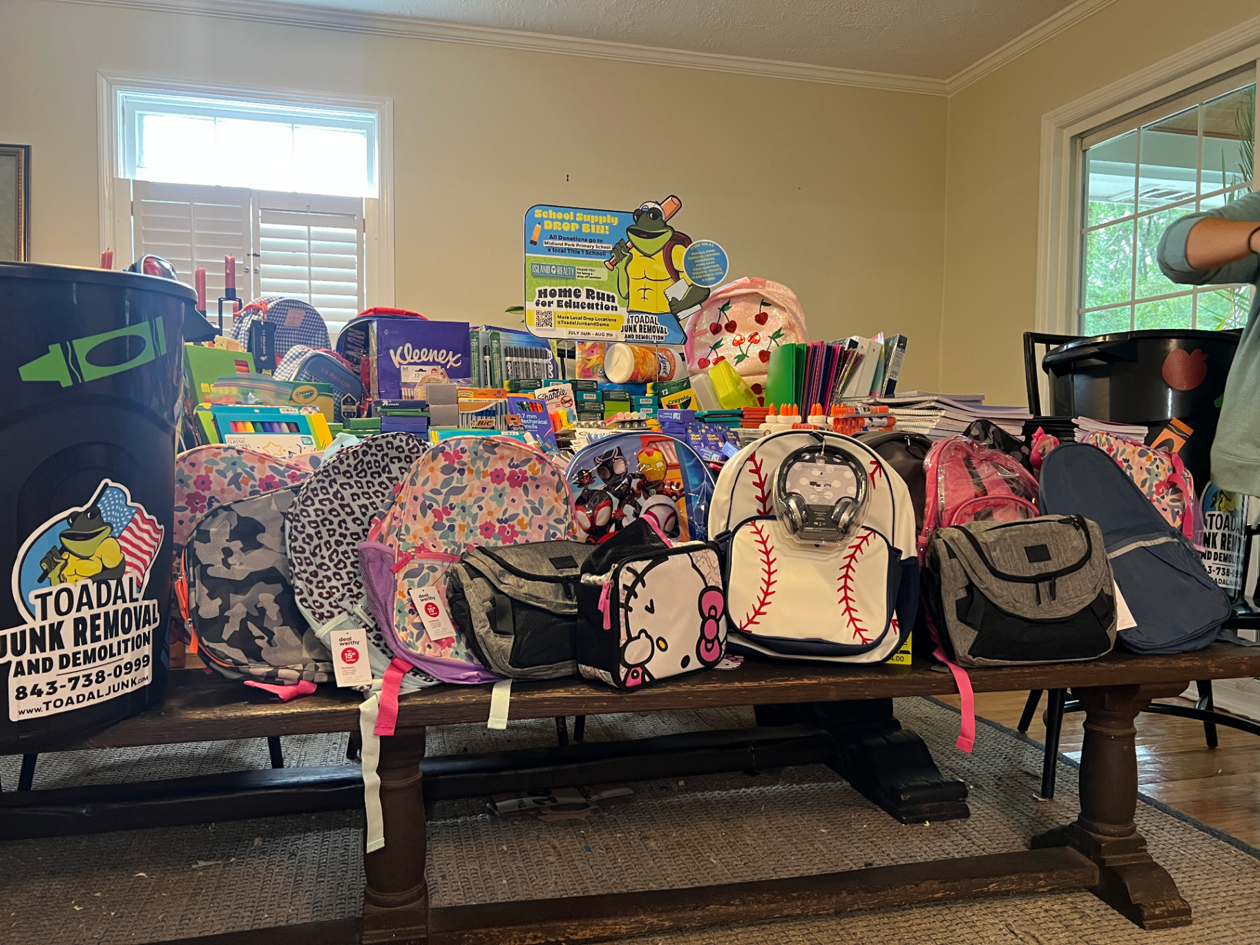 Backpacks and lunchboxes collected for students